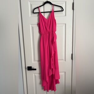Elegant Pink Sleeveless Dress